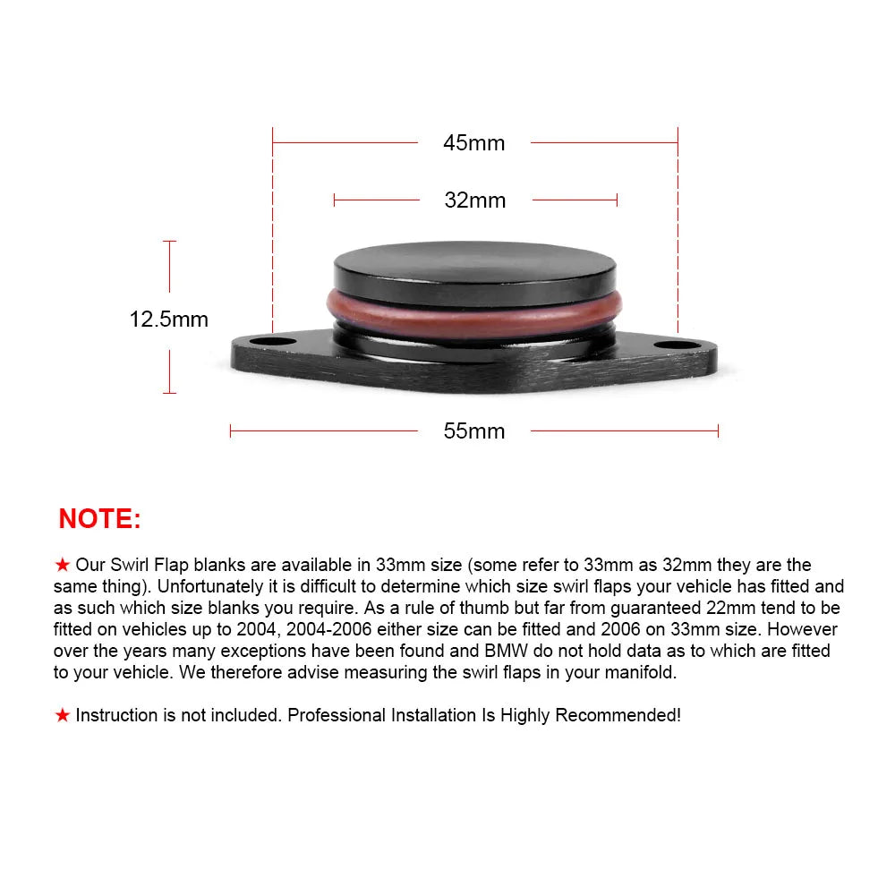 For BMW M57 6X33mm Auto Replacement Parts Swirl Blanks Flaps Repair Delete Kit with Intake Gaskets Key Blanks